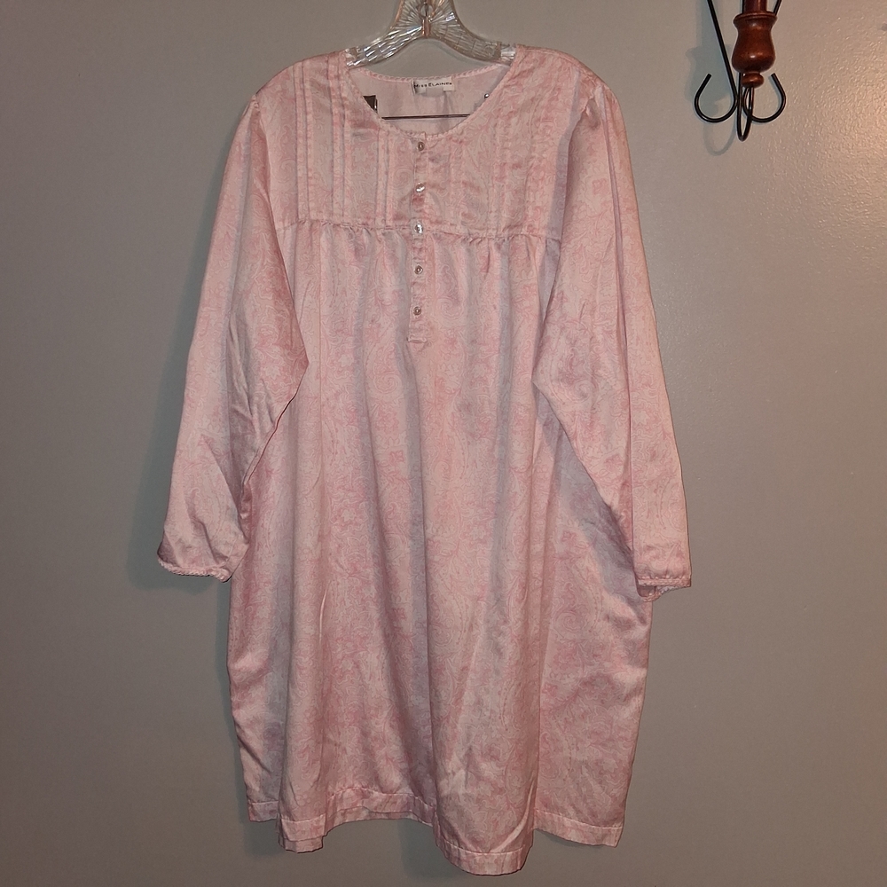 Pink Long Sleeve Nightgown
